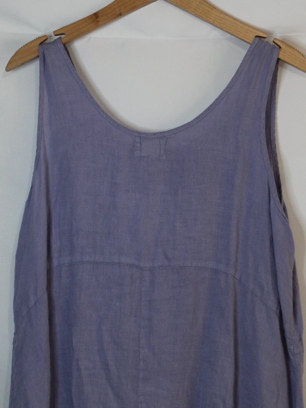 Vintage Blue Fish women's dress size 1 lavender linen natural fiber sleeveless - Picture 9 of 11